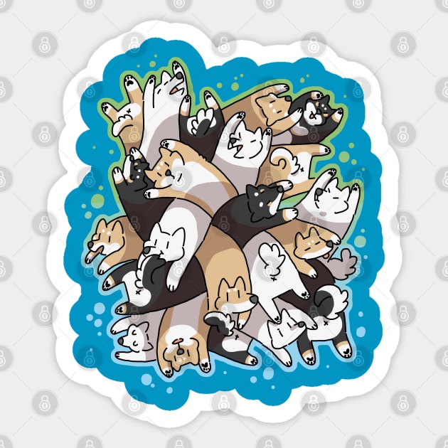 Dog Pile Sticker by goccart